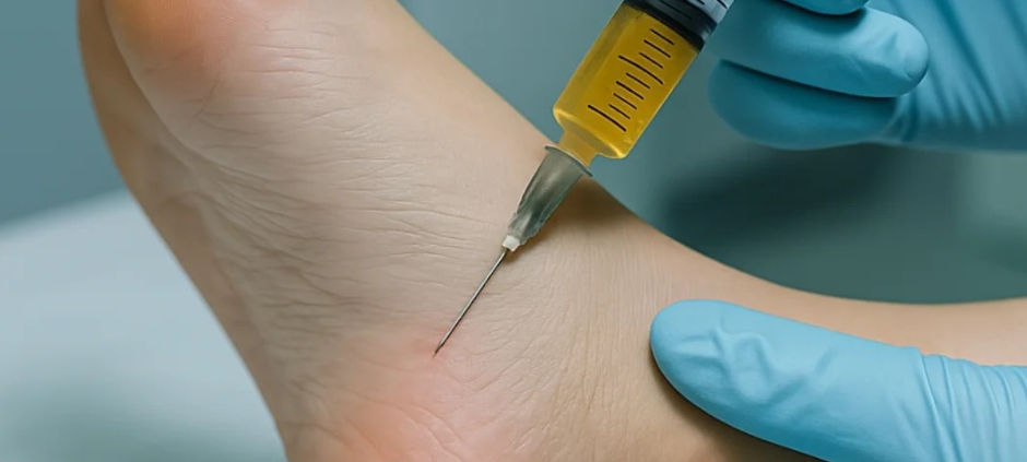 PRP therapy on foot